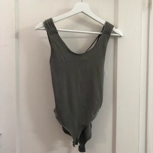 Olive green body suit